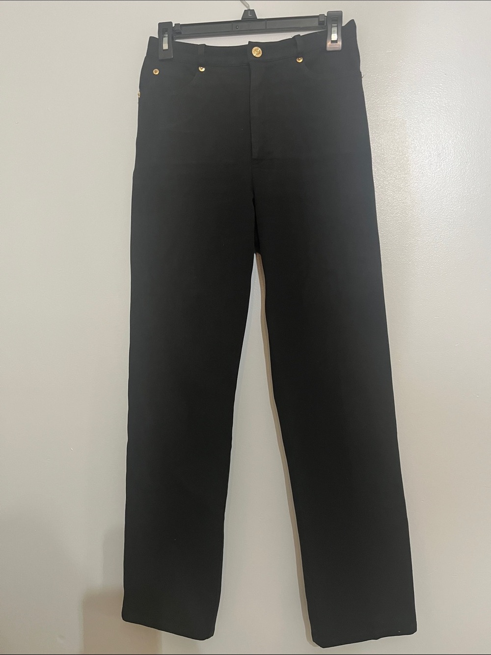 St John Sport By Marie Gray Black Straight-Leg Pants